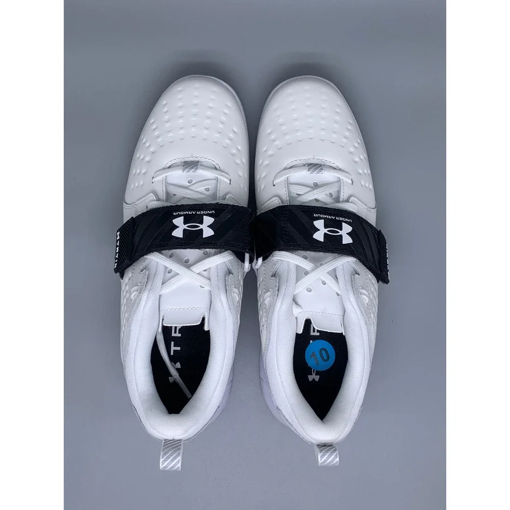 Under Armour Reign Lifter White Training Shoes 3023735-101 Men's Sz 10 NWT